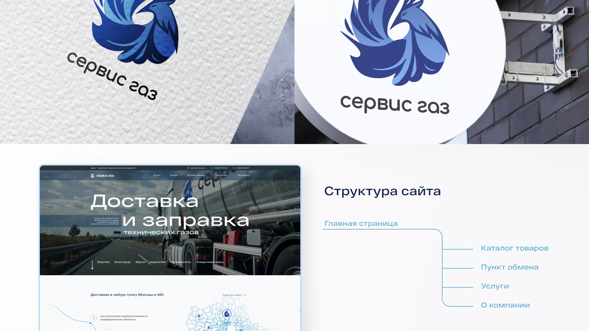 Создание сайта компании «Сервис газ» в Жиздре