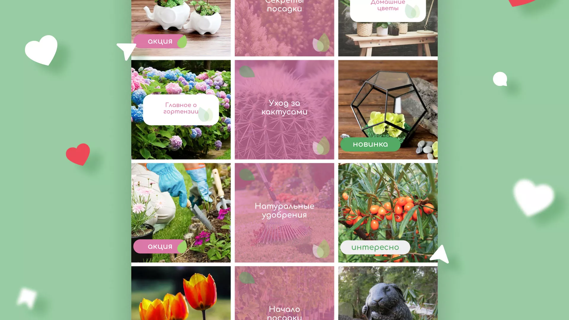 Разработка оформления профиля Instagram для магазина «Floraint» в Жиздре