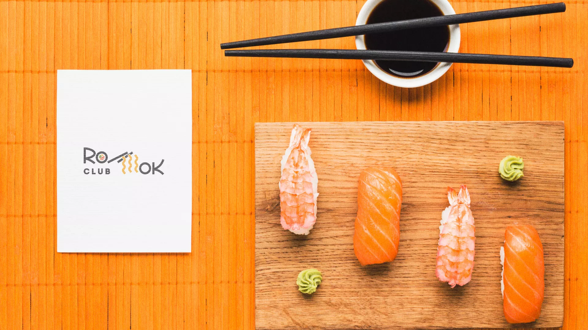 Создание логотипа суши-бара «Roll Wok Club» в Жиздре