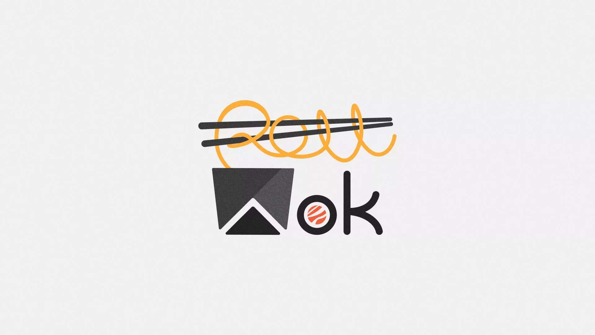 Разработка логотипа в Жиздре для суши-бара «Roll Wok Club»